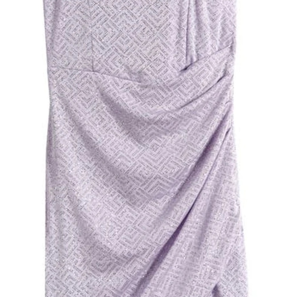 LOVE, NICKIE LEW Girls Size 10 Tulip Front Shimmer Dress Lilac - Picture 8 of 8